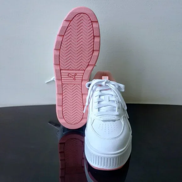 Puma Women's Karmen Rebelle She Moves Us Platform in Lovely White Peach Smooth - Picture 12 of 13